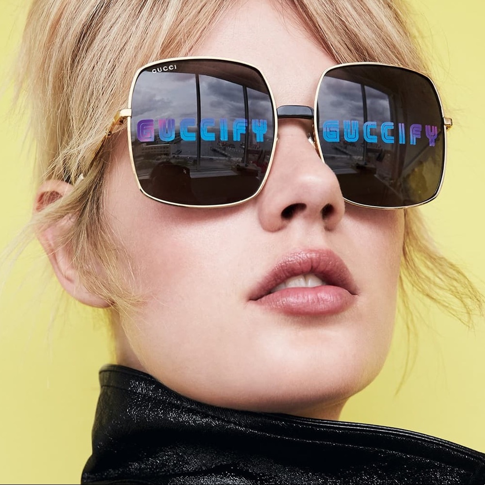 Gucci 60MM Guccify Unisex Square Sunglasses